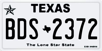 TX license plate BDS2372