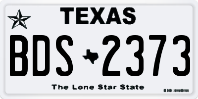 TX license plate BDS2373