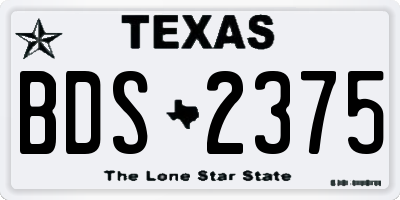 TX license plate BDS2375