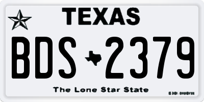 TX license plate BDS2379
