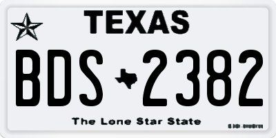 TX license plate BDS2382