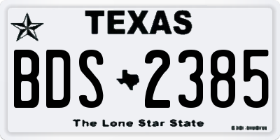 TX license plate BDS2385