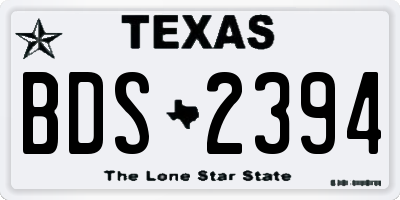 TX license plate BDS2394
