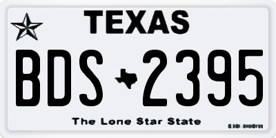 TX license plate BDS2395