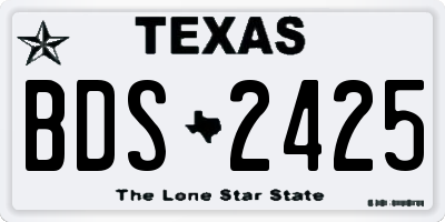 TX license plate BDS2425