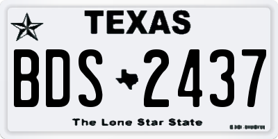 TX license plate BDS2437