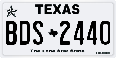 TX license plate BDS2440