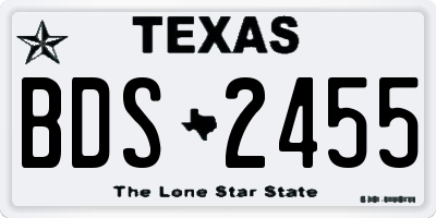 TX license plate BDS2455