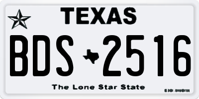 TX license plate BDS2516