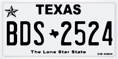 TX license plate BDS2524