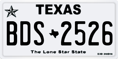 TX license plate BDS2526