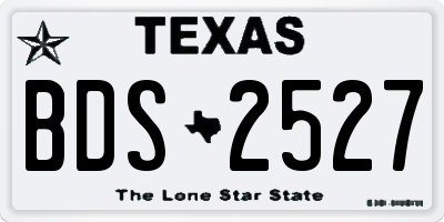 TX license plate BDS2527