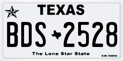 TX license plate BDS2528