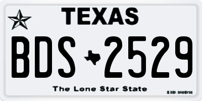 TX license plate BDS2529