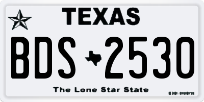 TX license plate BDS2530