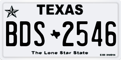 TX license plate BDS2546