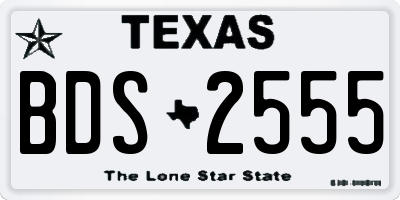 TX license plate BDS2555