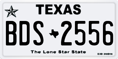 TX license plate BDS2556