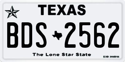 TX license plate BDS2562