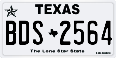 TX license plate BDS2564