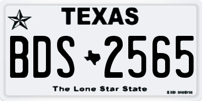TX license plate BDS2565