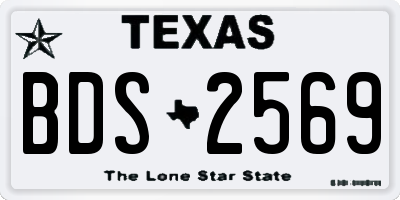 TX license plate BDS2569