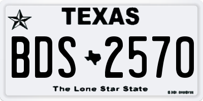 TX license plate BDS2570