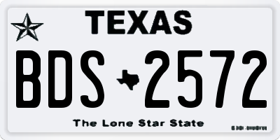 TX license plate BDS2572