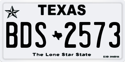 TX license plate BDS2573