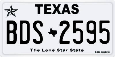 TX license plate BDS2595