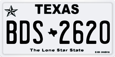 TX license plate BDS2620
