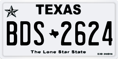 TX license plate BDS2624