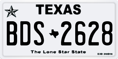 TX license plate BDS2628