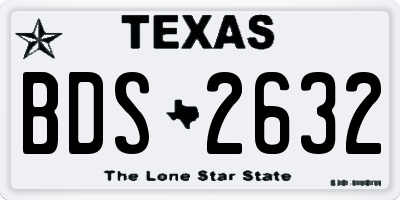 TX license plate BDS2632