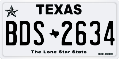 TX license plate BDS2634