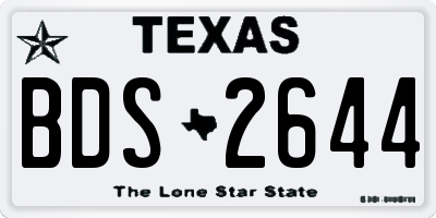 TX license plate BDS2644