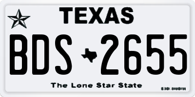 TX license plate BDS2655