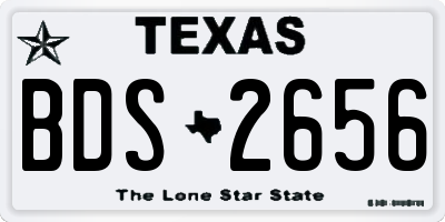 TX license plate BDS2656