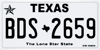 TX license plate BDS2659
