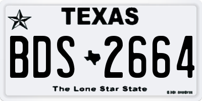 TX license plate BDS2664
