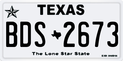 TX license plate BDS2673