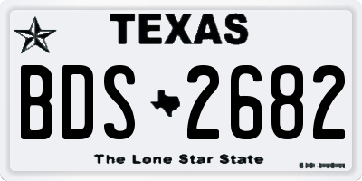 TX license plate BDS2682