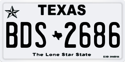 TX license plate BDS2686