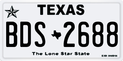 TX license plate BDS2688