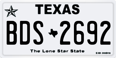 TX license plate BDS2692