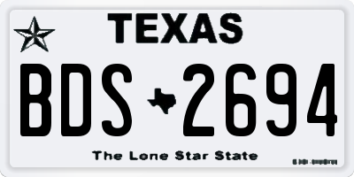 TX license plate BDS2694