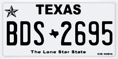 TX license plate BDS2695