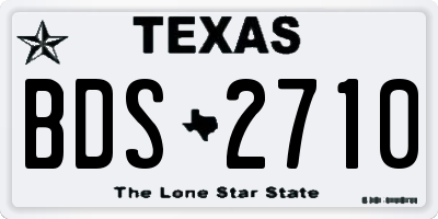 TX license plate BDS2710