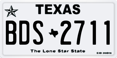 TX license plate BDS2711