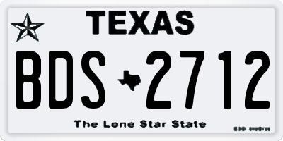 TX license plate BDS2712
